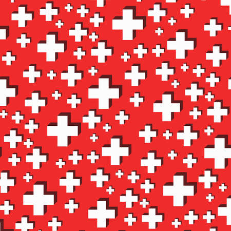 Pattern World Red Cross Day, Vector illustrationのイラスト素材