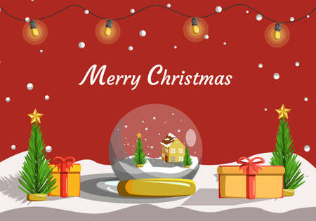Merry Christmas Concept Vector Illustrationのイラスト素材