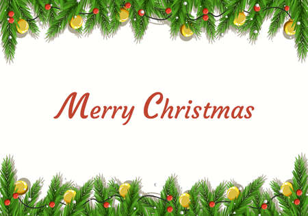 Merry Christmas Concept Vector Illustrationのイラスト素材