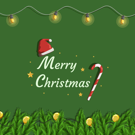 Merry Christmas Concept Vector Illustrationのイラスト素材
