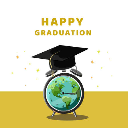 Graduation vector illustrationのイラスト素材