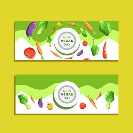 World Vegan Day Illustration Vectorのイラスト素材