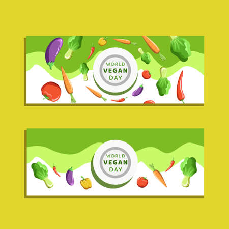 World Vegan Day Illustration Vectorのイラスト素材