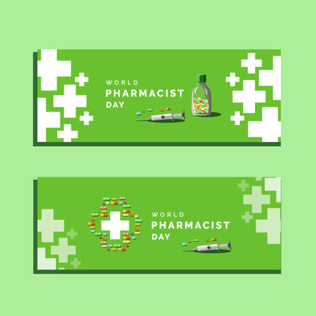 Banner For World Pharmacy Dayのイラスト素材