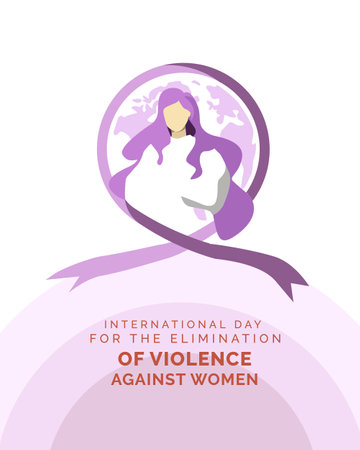 International Day For The Elimination Of Violence Against Womenのイラスト素材