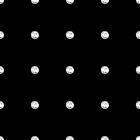 Abstract doodle pattern with hand drawn polka dots. Cute vector black and white doodle pattern....