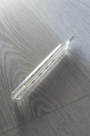 Thermometer with high temperature close up