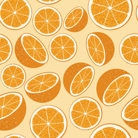 colorful florida orange fruit flat pattern design with a white background, can be used for fabric,...