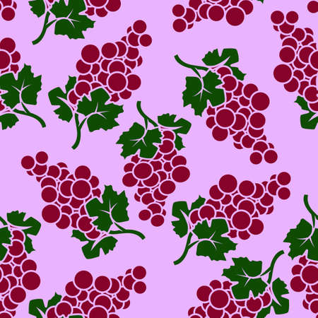 grape vector seamless pattern. suitable for fabric, textiles, decoration, wrapping paper.のイラスト素材
