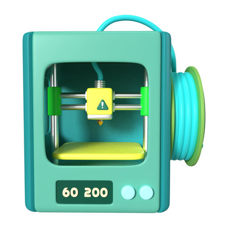 This is Enclosed 3D Printer 3D Render Illustration Icon, high resolution jpg file, isolated on a...