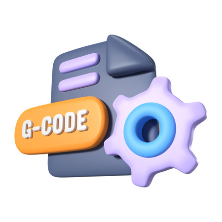 This is G Code File 3D Render Illustration Icon, high resolution jpg file, isolated on a white backgroundの写真素材