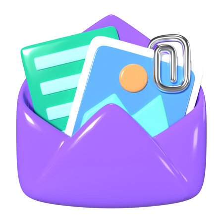 This is a Attachment 3D Render Illustration Icon. High-resolution JPG file isolated on a white...