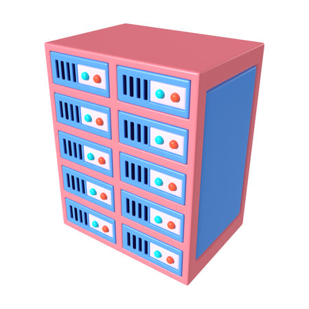 This is a Server 3D Render Illustration Icon. High-resolution JPG file isolated on a white...