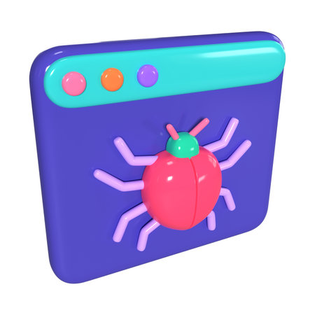 This is a Malware 3D Render Illustration Icon. High-resolution JPG file isolated on a white...