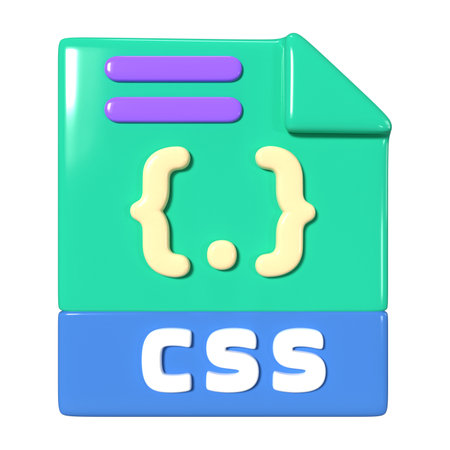 This is a CSS File 3D Render Illustration Icon. High-resolution JPG file isolated on a white background.の写真素材