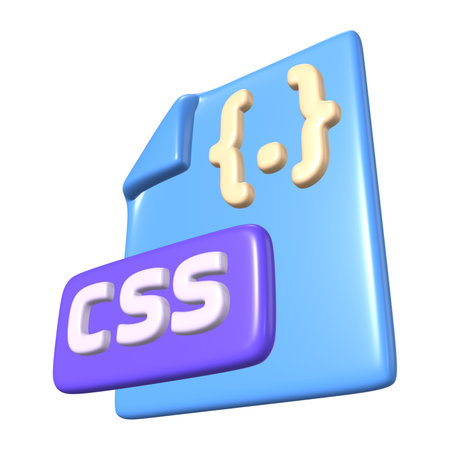 This is a CSS File 3D Render Illustration Icon. High-resolution JPG file isolated on a white background.の写真素材