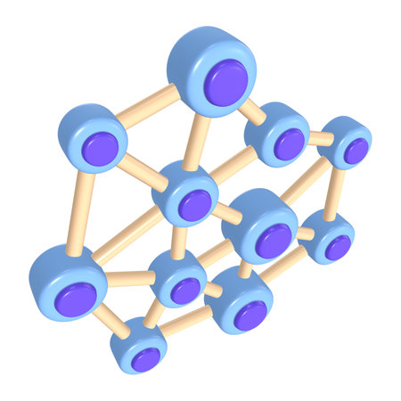 This is a Decentralization 3D Render Illustration Icon. High-resolution JPG file isolated on a white background.の写真素材