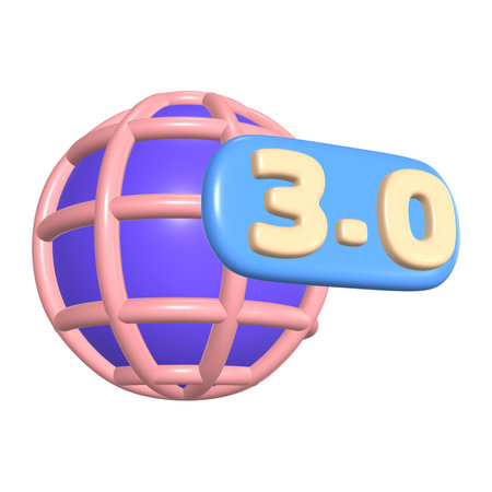 This is a Web 3.0 3D Render Illustration Icon. High-resolution JPG file isolated on a white background.の写真素材