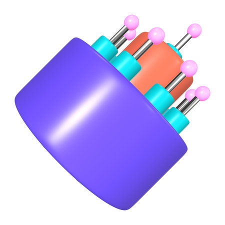 This is a Optical fiber 3D Render Illustration Icon. High-resolution JPG file isolated on a white background.の写真素材
