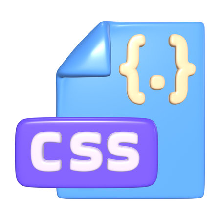This is a CSS File 3D Render Illustration Icon. High-resolution JPG file isolated on a white background.の写真素材