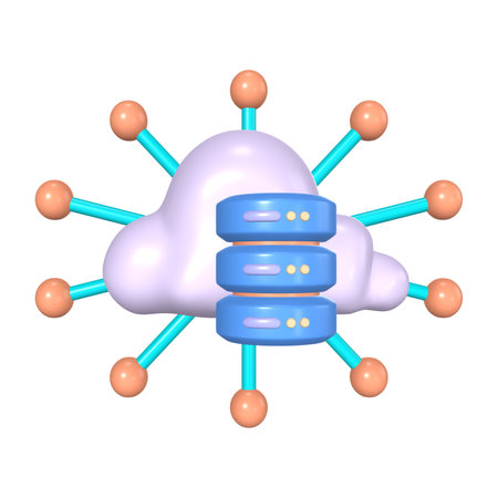 This is a Big Data 3D Render Illustration Icon. High-resolution JPG file isolated on a white...