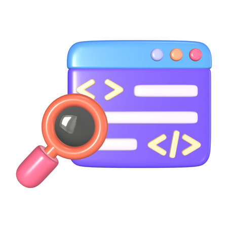 This is a Inspect Element 3D Render Illustration Icon. High-resolution JPG file isolated on a white background.の写真素材