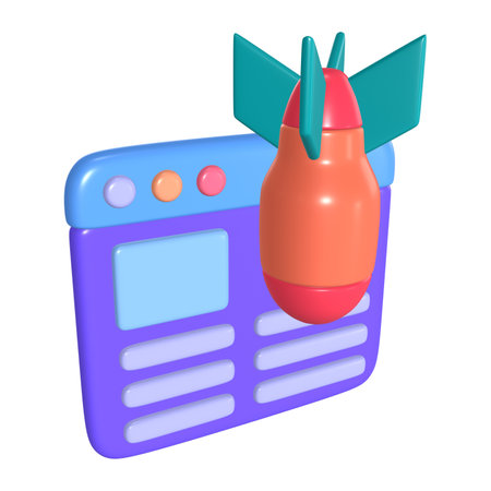 This is a DdoS 3D Render Illustration Icon. High-resolution JPG file isolated on a white background.の写真素材