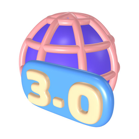 This is a Web 3.0 3D Render Illustration Icon. High-resolution JPG file isolated on a white background.の写真素材