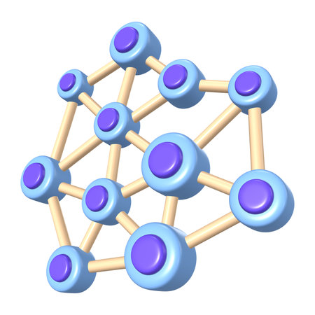 This is a Decentralization 3D Render Illustration Icon. High-resolution JPG file isolated on a white background.の写真素材