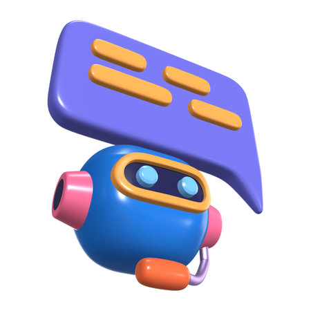 This is a AI Chatbot 3D Render Illustration Icon. High-resolution JPG file isolated on a white...