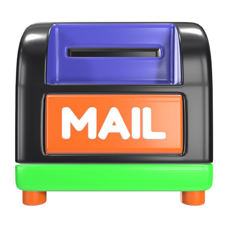 This is a Mailbox 3D Render Illustration Icon. High-resolution JPG file isolated on a white background.の写真素材