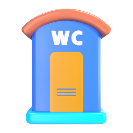 This is a Toilet 3D Render Illustration Icon. High-resolution JPG file isolated on a white background.の写真素材