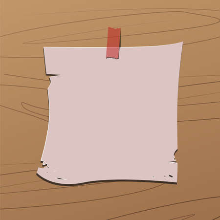 blank paper vector illustration, for notes or reminders&#xD;&#xA;&#xD;&#xA;のイラスト素材