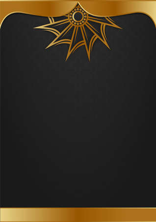 vector background luxury, gold and blackのイラスト素材