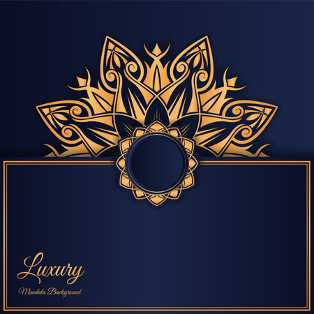 luxury background, with mandala ornamentのイラスト素材