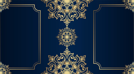 luxury background  with mandala ornamentのイラスト素材