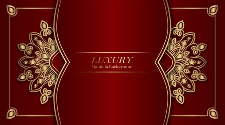 luxury background  with mandala ornamentのイラスト素材