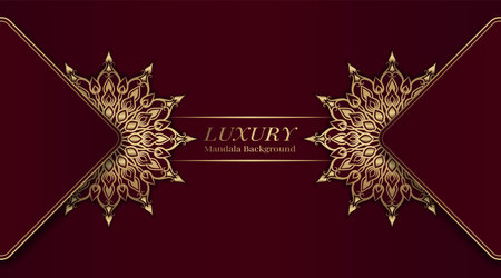 luxury background  with mandala ornamentのイラスト素材
