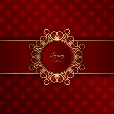 luxury background, with mandala ornamentのイラスト素材