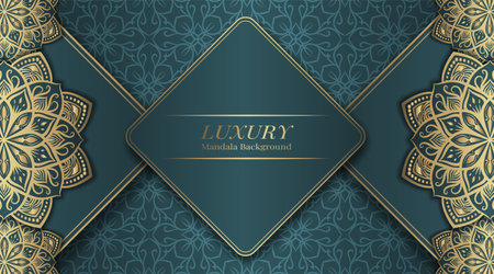 luxury background  with mandala ornamentのイラスト素材