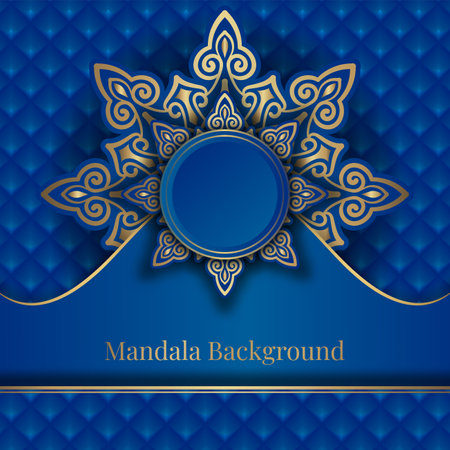 luxury background, with mandala ornamentのイラスト素材