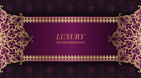 luxury background, with mandala ornamentのイラスト素材