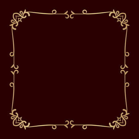 classic gold frame, vector designのイラスト素材