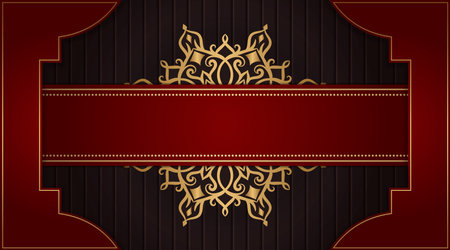Luxury background, with golden mandalaのイラスト素材