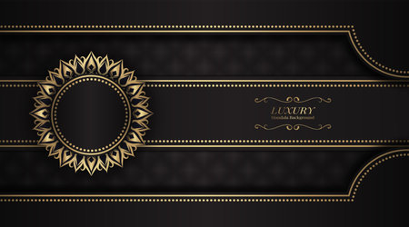 luxury background  with mandala ornamentのイラスト素材