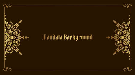 Luxury background with golden mandala ornamentのイラスト素材