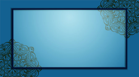 mandala background, with frameのイラスト素材