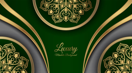 luxury ornamental mandala gold, vector designのイラスト素材