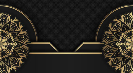 luxury background  with mandala ornamentのイラスト素材