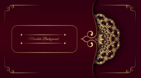 luxury background  with mandala ornamentのイラスト素材